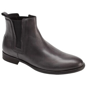 BRAND NEW Bacco Bucci Men's Pique Grey Genuine Euro Calfskin Chelsea Boots Sz 12